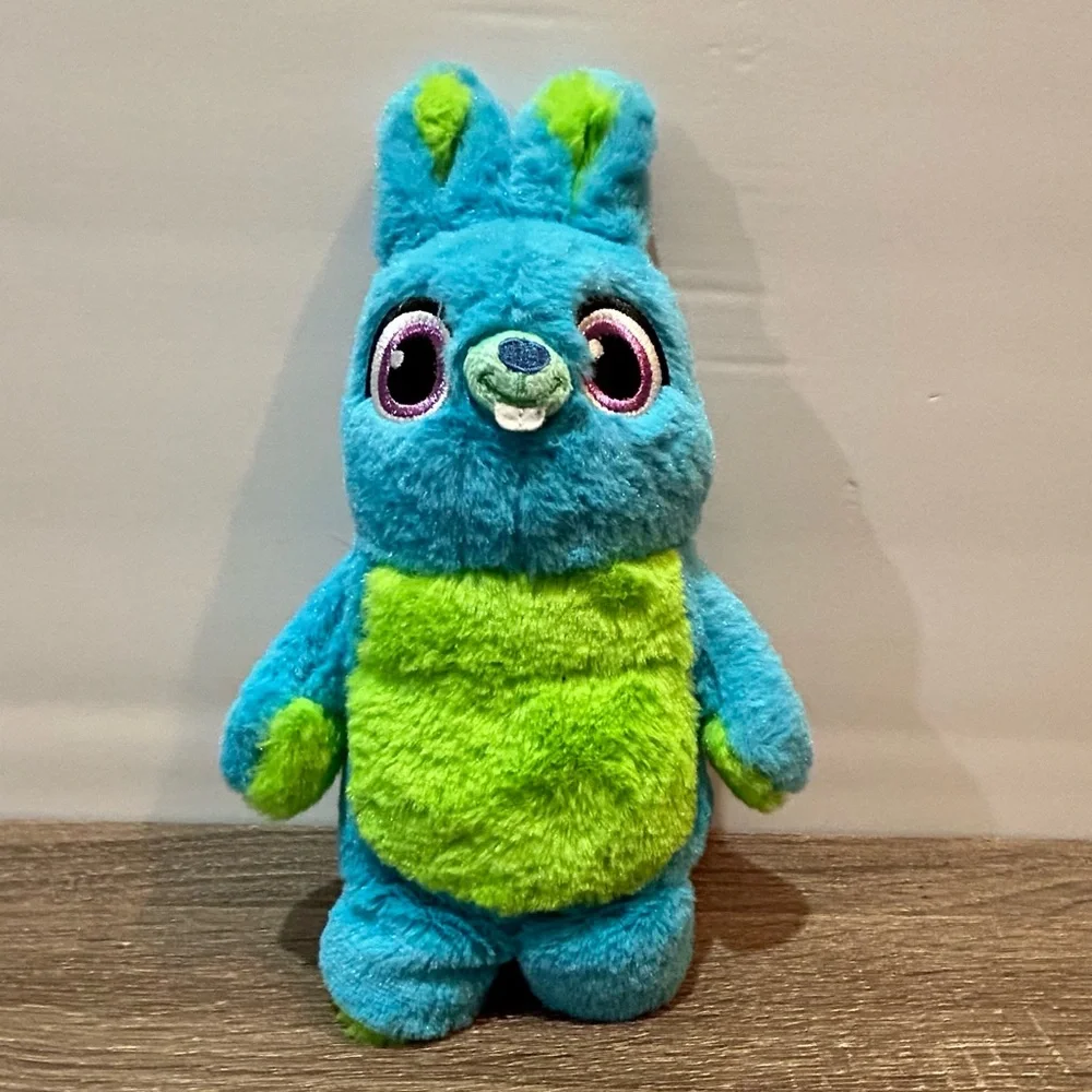 Disney Pixar Bunny Toy Story 4 Plush Turquoise Blue / Lime Green 10”